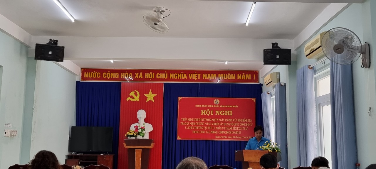 Công đoàn viên chức tỉnh Quảng Ngãi tổ chức Hội nghị triển khai Nghị quyết số 02-NQ/TW của Bộ Chính trị về đổi mới tổ chức và hoạt động của Công đoàn Việt Nam trong tình hình mới