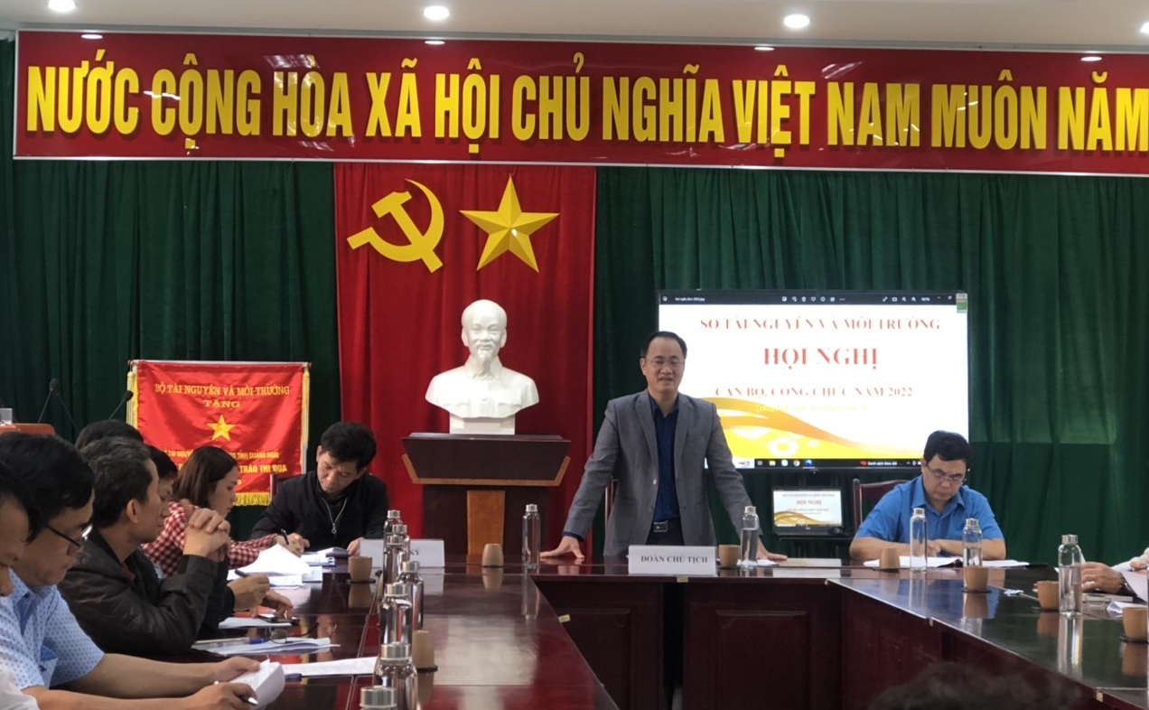 Sở Tài nguyên và Môi trường tỉnh Quảng Ngãi tổ chức Hội nghị cán bộ, công chức năm 2022
